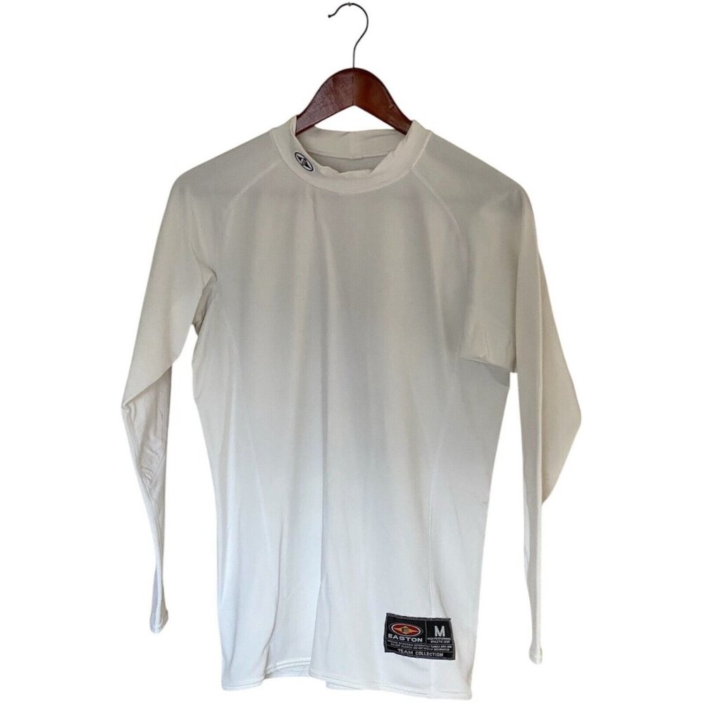Easton Baseball Long Sleeve Embroidered Mockneck Pullover White Men's M